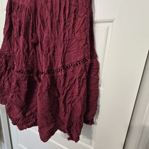 Elegant Burgundy Women's Skirt